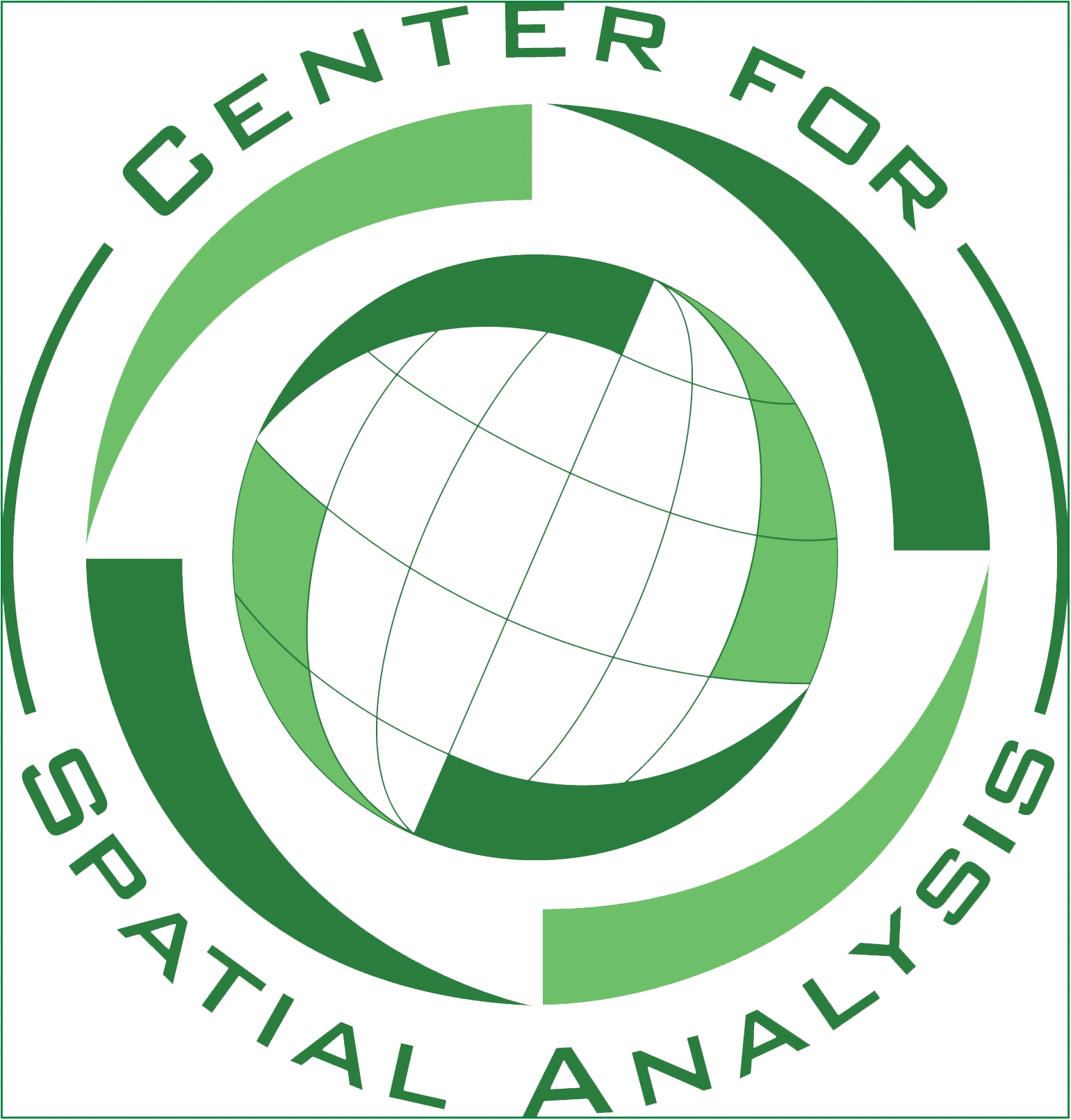 Center for spatial analysis logo.