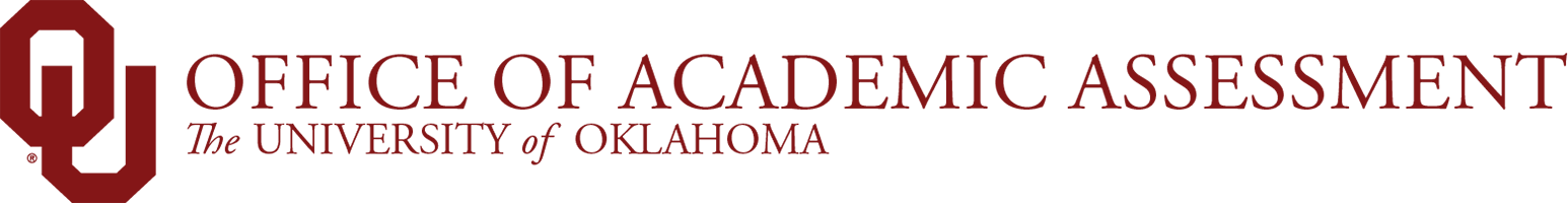 Interlocking OU, Office of Academic Assessment, The University of Oklahoma website wordmark.