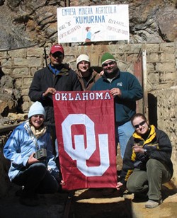 CREW research team at a tin mine near 14,800 ft. AMSL in the Bolivian Andes.