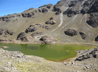 Contaminated lake in Potosi, Bolivia
