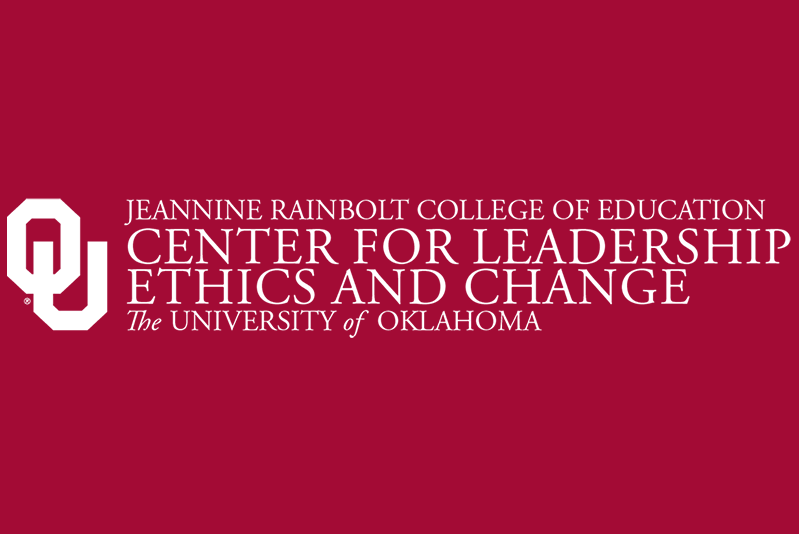 OU Jeannine Rainbolt College of Education, Center for Leadership Ethics and Change, The University of Oklahoma wordmark