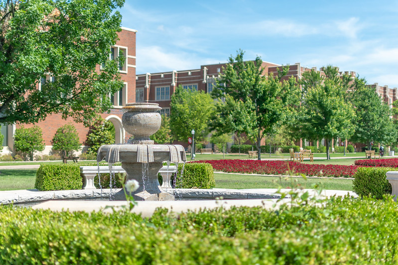 Fountain on OU's campus