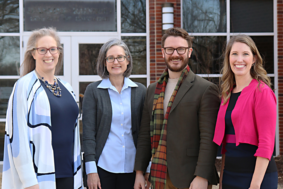 University of Oklahoma researchers Kendra Williams Diehm, Brittany Hott, Cian Brown and Christina Miller are leading an effort to train 64 school-based behavior analysts, counselors and social workers in rural Oklahoma.