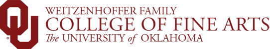 Weitzenhoffer Family College of Fine Arts, The University of Oklahoma website wordmark
