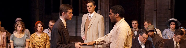 court scene during performance of To Kill A Mockingbird