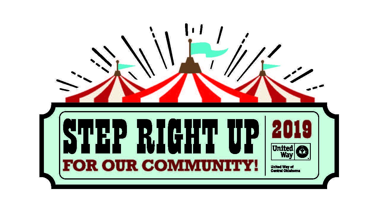 OU United Way 2019 logo step right up for our community!