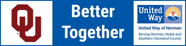 OU United Way Better Together Norman logo Serving Norman, Noble and Southern Cleveland County