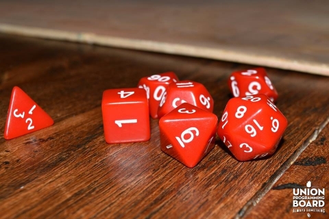 red gaming dice