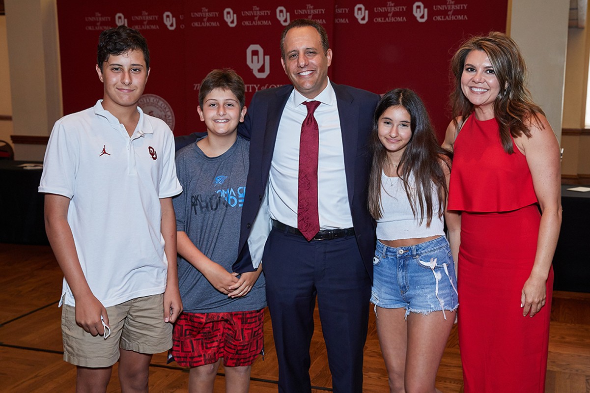 President Harroz pictured with family members