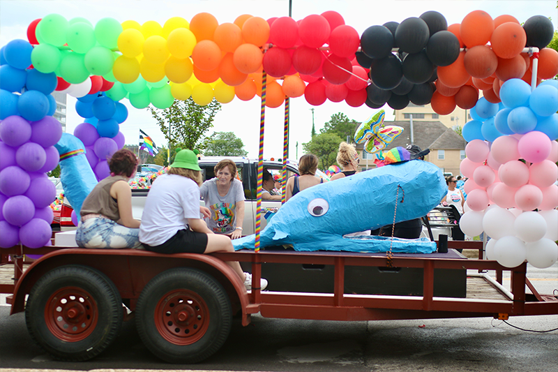 Image of float during parade.