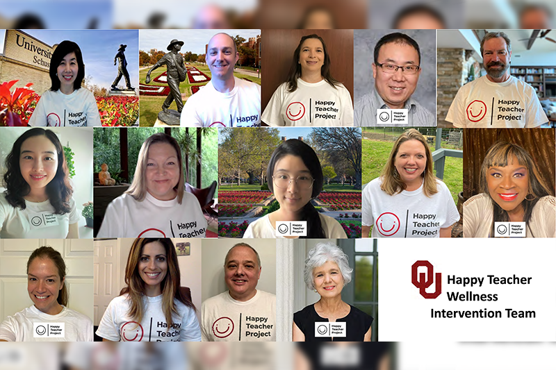 Collage of photos of "Happy Teacher Wellness Intervention Team"