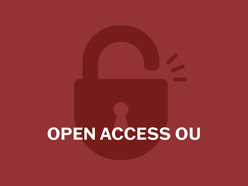 Open Access OU text with lock unlocked icon