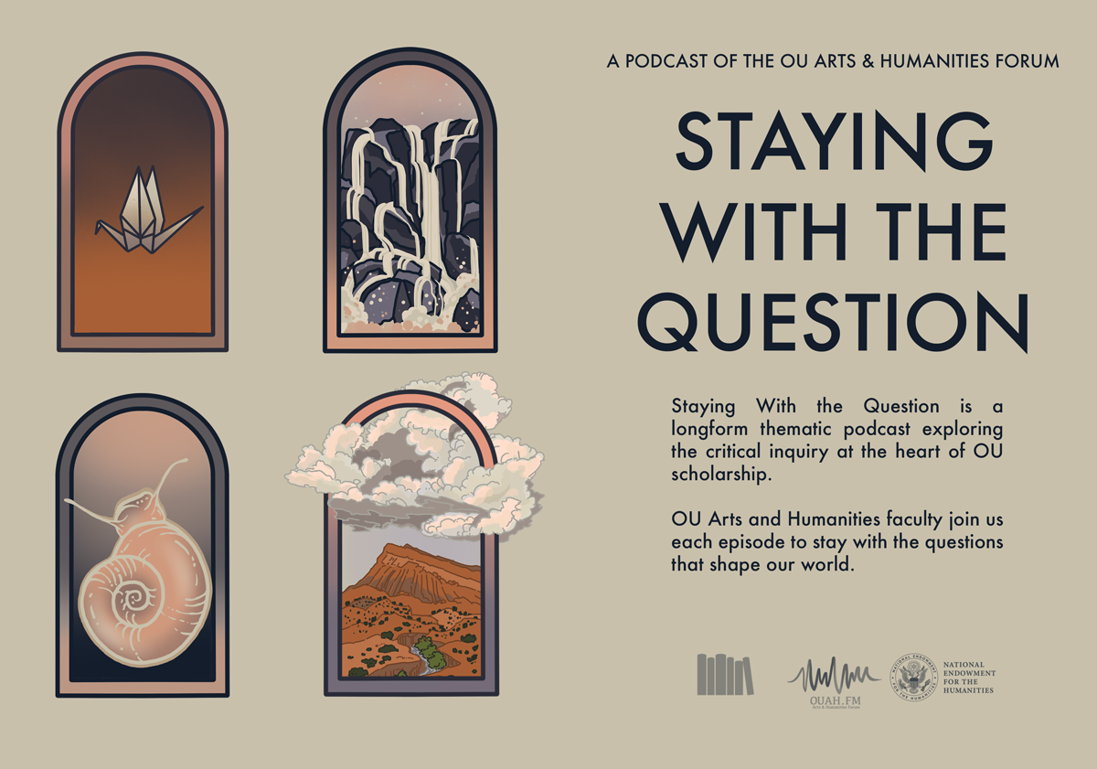 'Staying With The Question' podcast graphic
