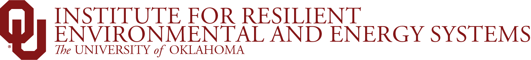 OU Institute for Resilient Environmental and Energy Systems, The University of Oklahoma website wordmark