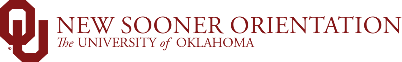 Interlocking OU, New Sooner Orientation, The University of Oklahoma website wordmark.