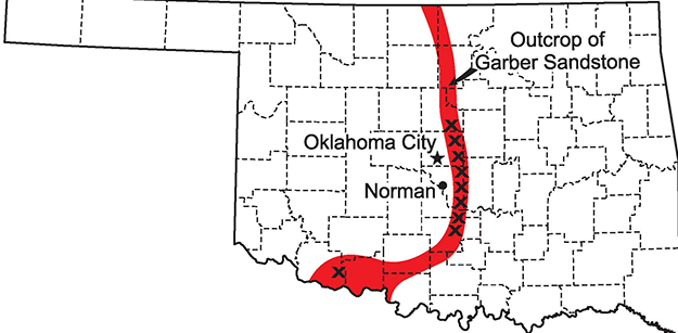 Distribution of Rose Rocks in Oklahoma