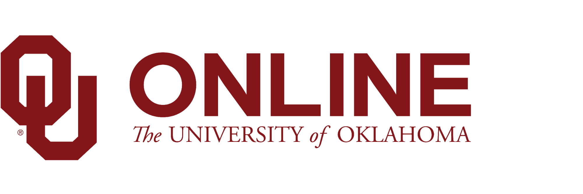 Interlocking OU Online website wordmark