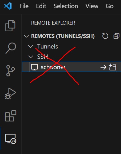 Do NOT run VS Code Remote SSH to connect to schooner!!!