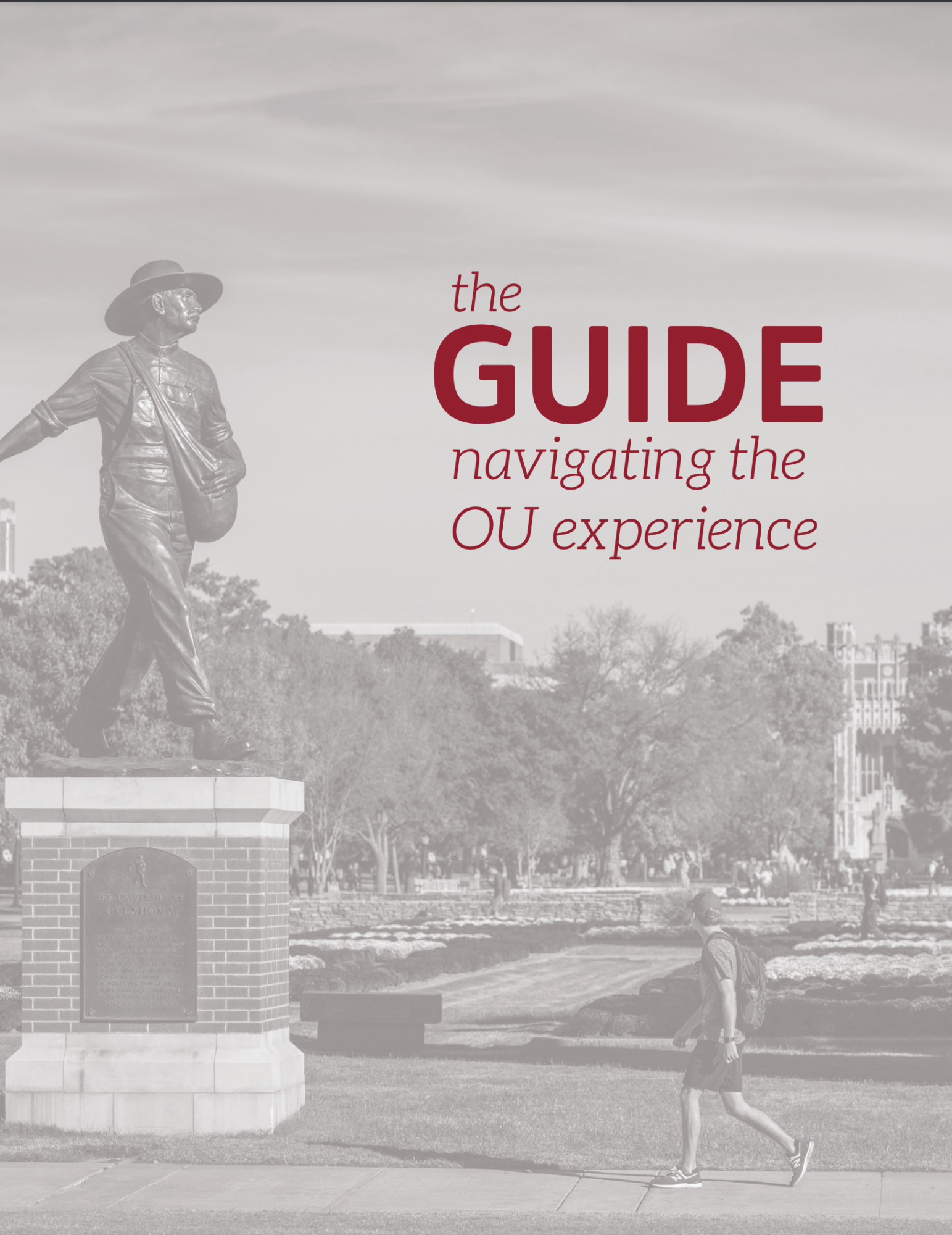 Cover page of The Guide - Navigating the OU Experience.