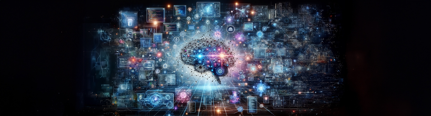 decorative image of AI and a brain