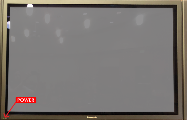 TV display with power label