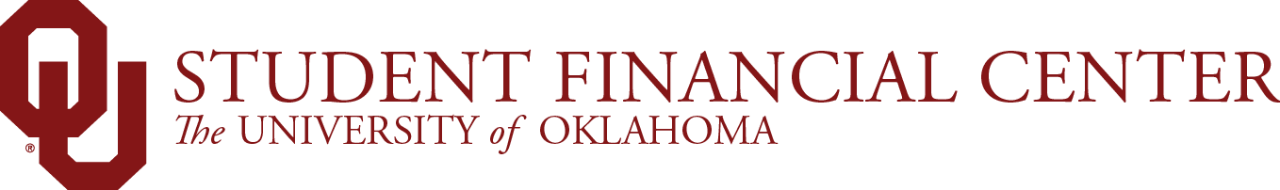 OU Student Financial Center, The University of Oklahoma website wordmark
