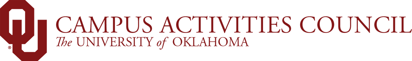 Interlocking OU, Campus Activities Council, The University of Oklahoma website wordmark.