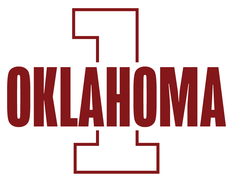 Oklahoma in all capital letters with the outline of a numeral one behind it. Giving Day 2024 logo. 