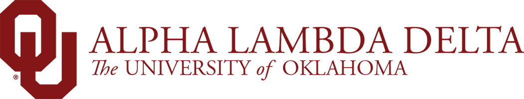 Interlocking OU, Alpha Lambda Delta, The University of Oklahoma website wordmark