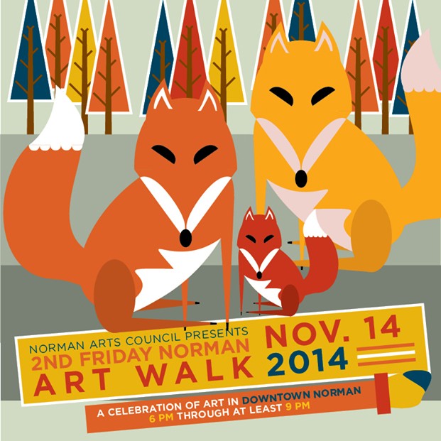 2nd Friday Norman Art Walk Promotional Poster