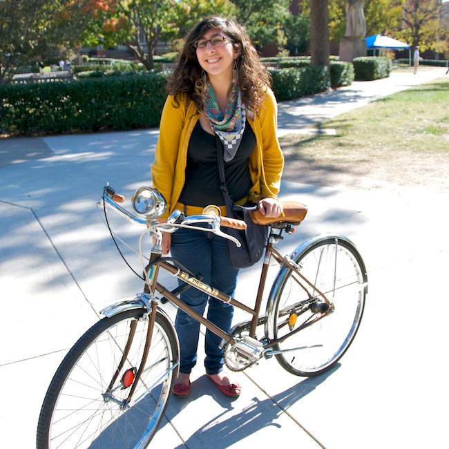 OU student with bike