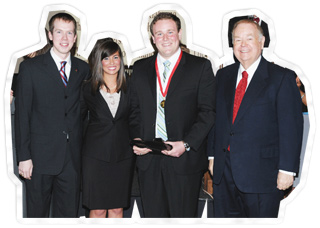 OU student awarded with President Boren