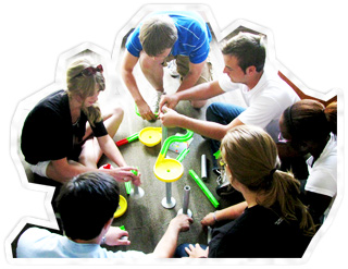 Students participating in activity