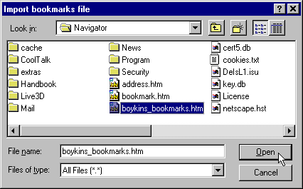 Bookmarks  Save As Window   (boykin's)