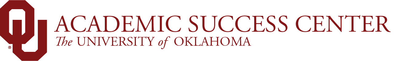 Interlocking O U, Academic Success Center, The University of Oklahoma website wordmark.