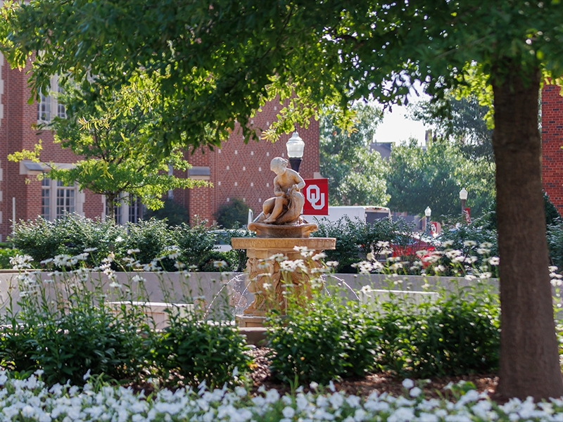 Fountain on OU campus.