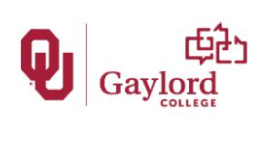 Interlocking OU logo and Gaylord College 