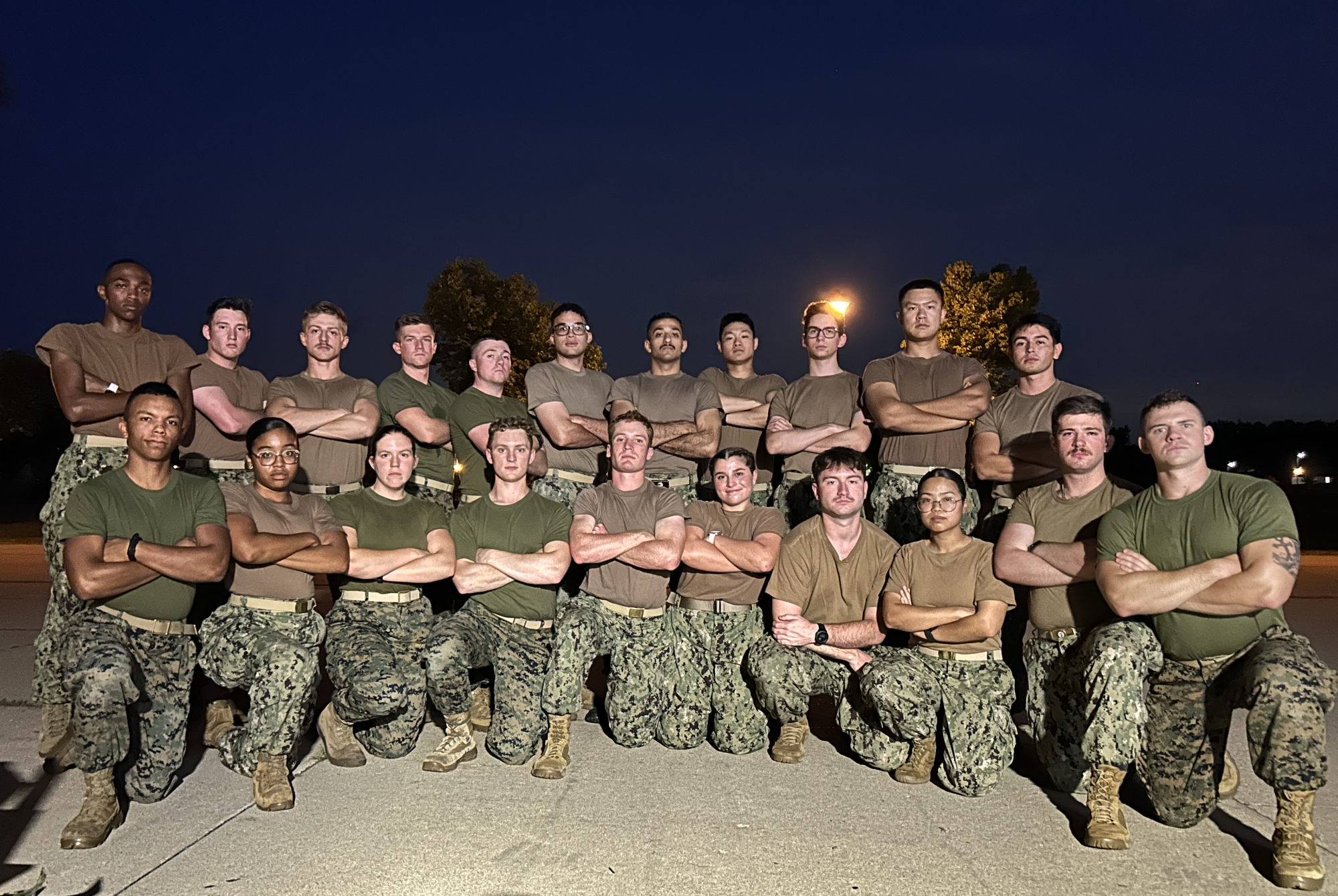 Aaron and his ROTC classmates