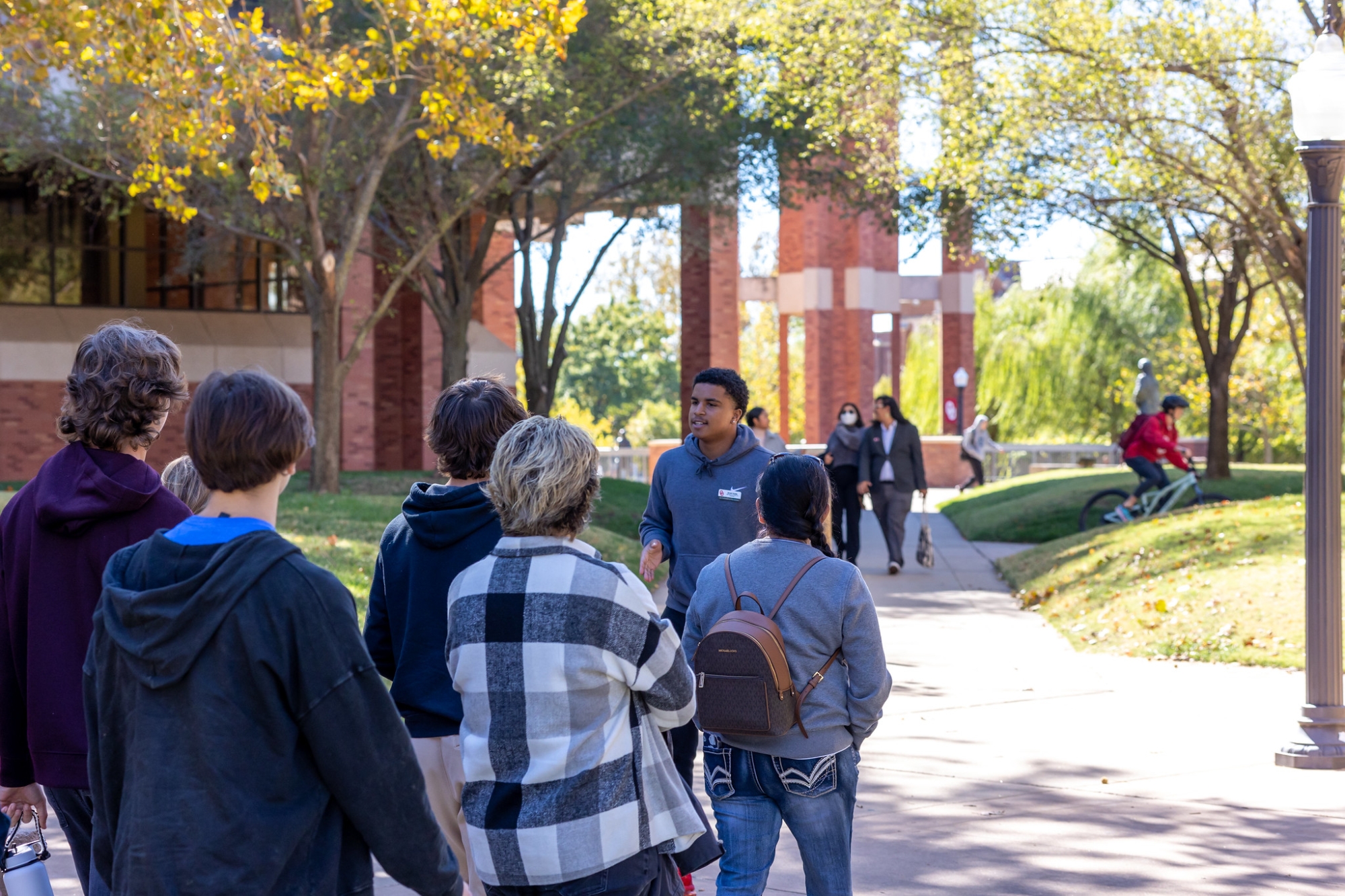 Prospective students on campus tour