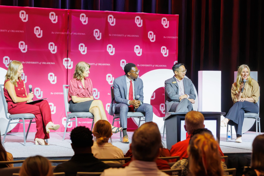 Student and staff panel at An Evening With OU 2025