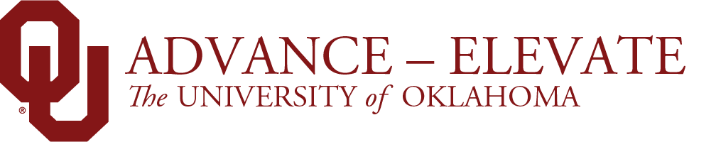 Interlocking OU, Advance - Elevate, The University of Oklahoma website wordmark.