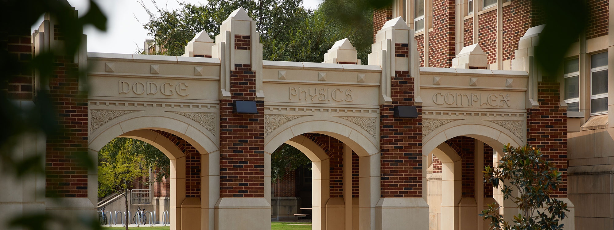Dodge Physics Center walkway.