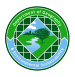 Circular logo in shakes of blue and green with images of urban and physical geography against a grid background representing GIS. Department of Geography and Environmental Sustainability.