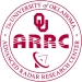 Red and white circular logo, with an illustration of a radar dish and the OU Logo. OU. ARRC. The University of Oklahoma. Advanced Radar Research Center.