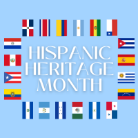 it is an image of the earth made up of different words, celebrating the Hispanic Heritage.