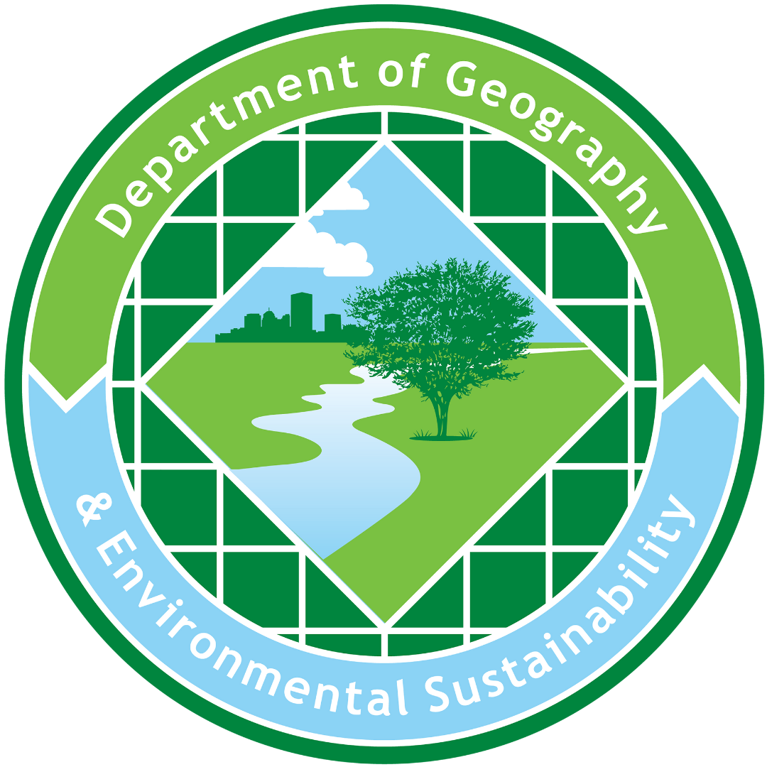 Department of Geography and Environmental Sustainability logo.