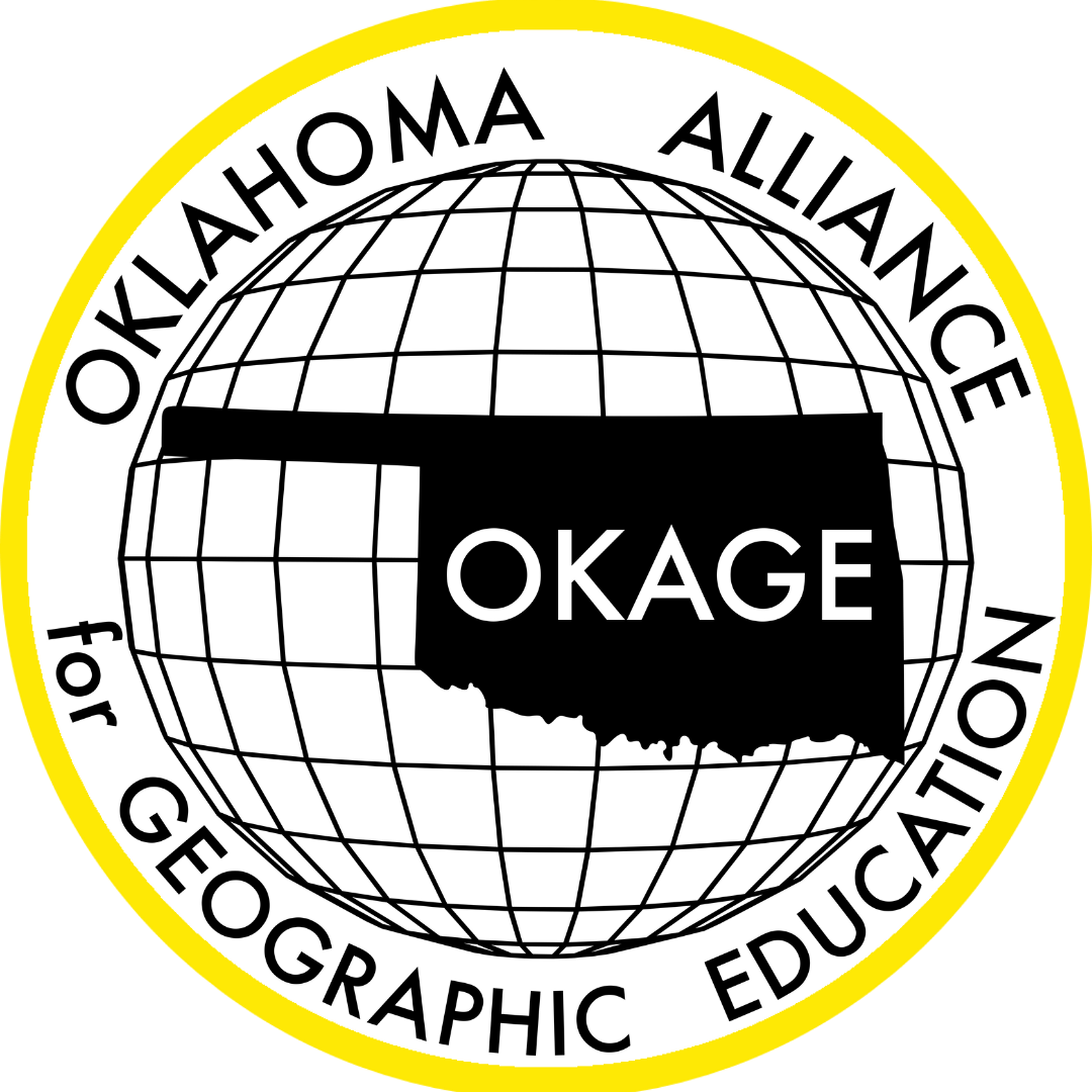 Oklahoma alliance for Geographic Education logo.