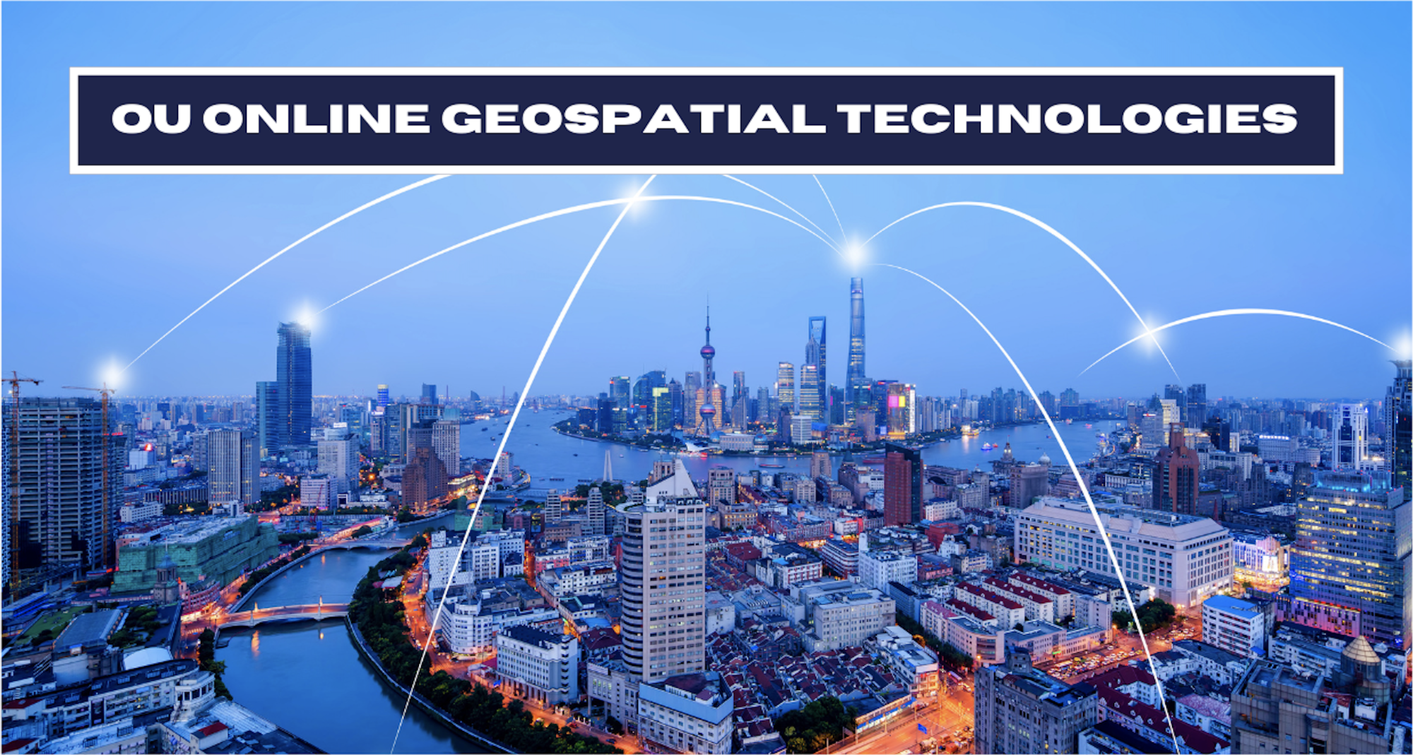 OU Online Geospatial Technologies with a grid.