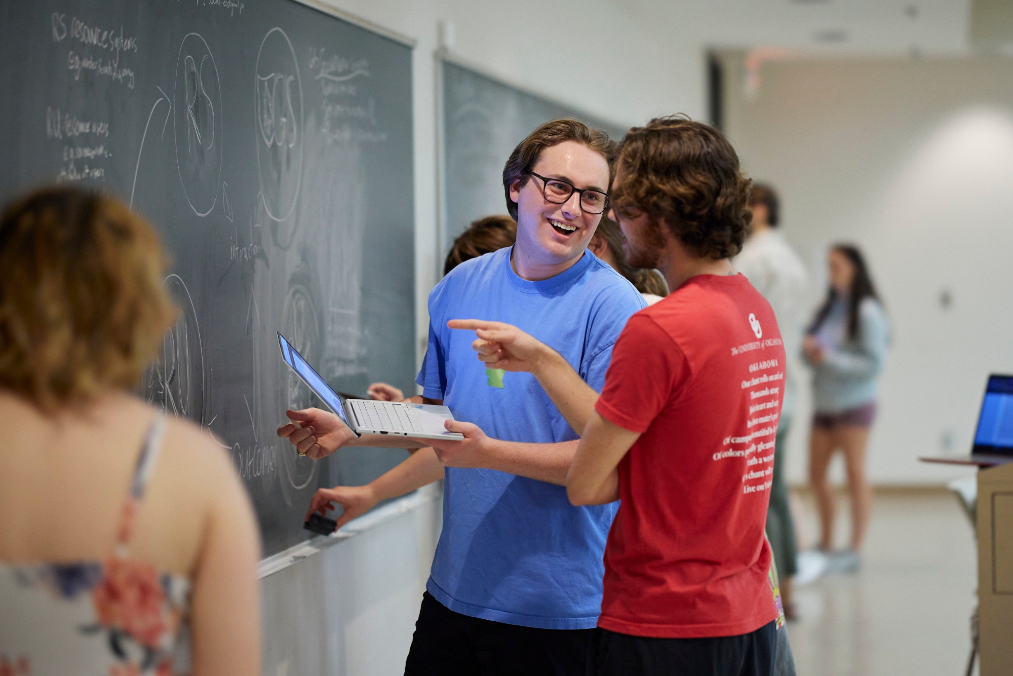 Students in a classroom.