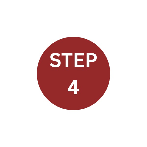 Red circle with the text "step 4" in white letters.